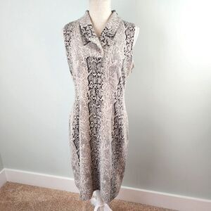 NEW DIRECTIONS SLEEVELESS SNAKE PRINT SHIFT DRESS SIZE 8